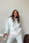 Kadın Salaş Bol Günlük Oversize Sweatshirt - Beyaz - 1