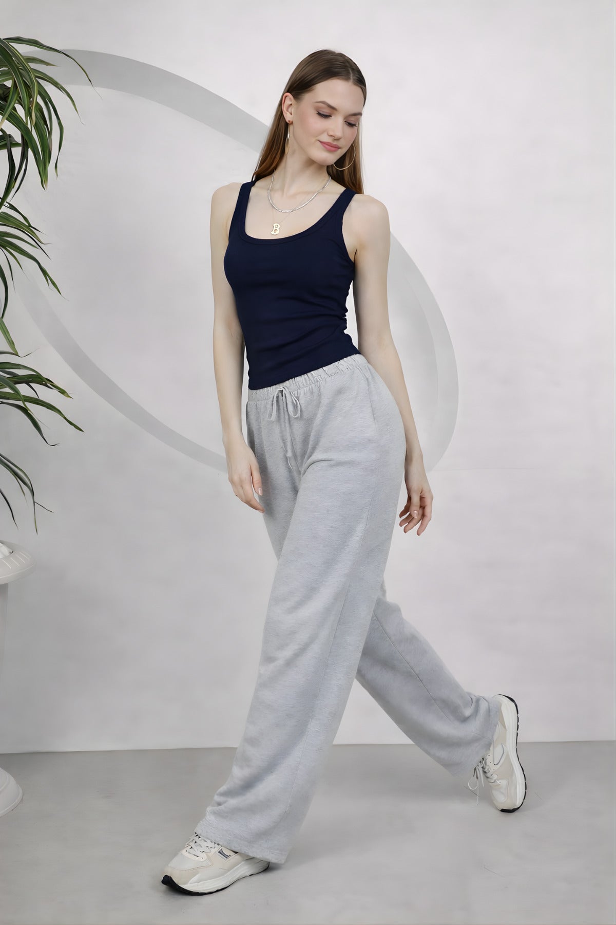 Kadin Fi̇ti̇lli̇ Kalin Askili Esnek Body Atlet - Lacivert - 4