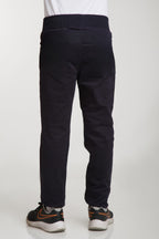 *kargo Cepli* Esnek Canvas Okul Pantolon Ribana Bel Lastikli - Lacivert - 3
