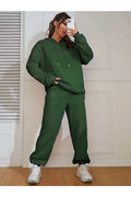 Kadin Oversi̇ze Jogger Eşfoman Takimi - DARK GREEN - 1