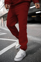 Erkek Oversize Alt Üst Takım - Bordo - 4