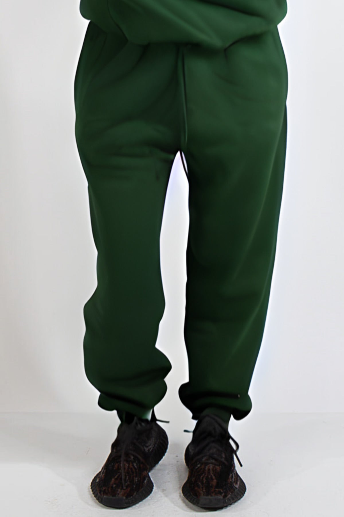 Oversize Bol Kesim Eşofman Altı Lastikli - Yeşil - 3