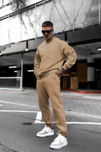Erkek Oversize Alt Üst Takım - Vizon - 2