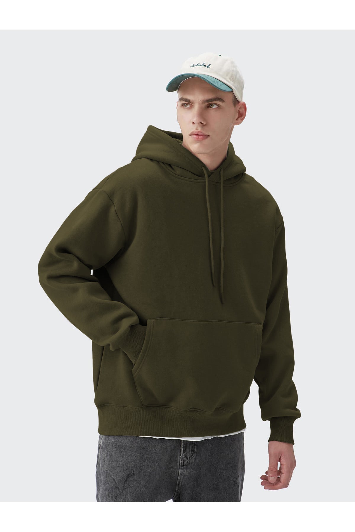 Erkek Okul Sweatshirt - Haki - 1
