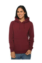 Unisex Bordo Baskısız Kanguru Cepli Kapüşonlu 3 İ̇plik Şardonlu Sweatshirt Oversize Hoodie - Bordo - 1