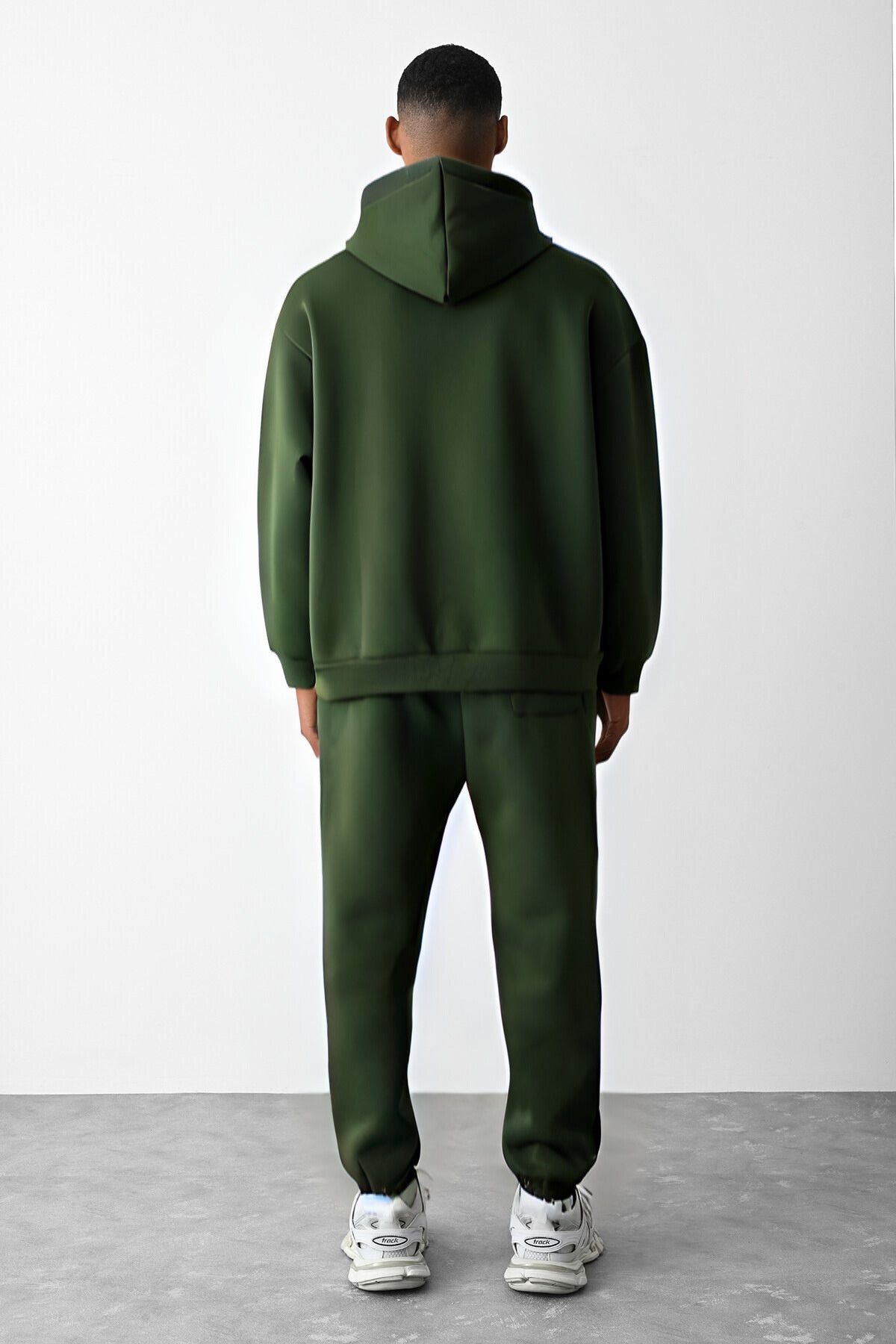 Erkek Oversi̇ze 3 İ̇pli̇k Kalin Eşofman Takimi - DARK GREEN - 3