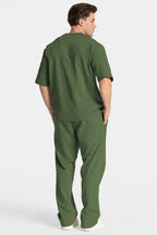 Erkek Kısa Kollu Basic Oversize Eşofman Takımı - Yeşil - 2