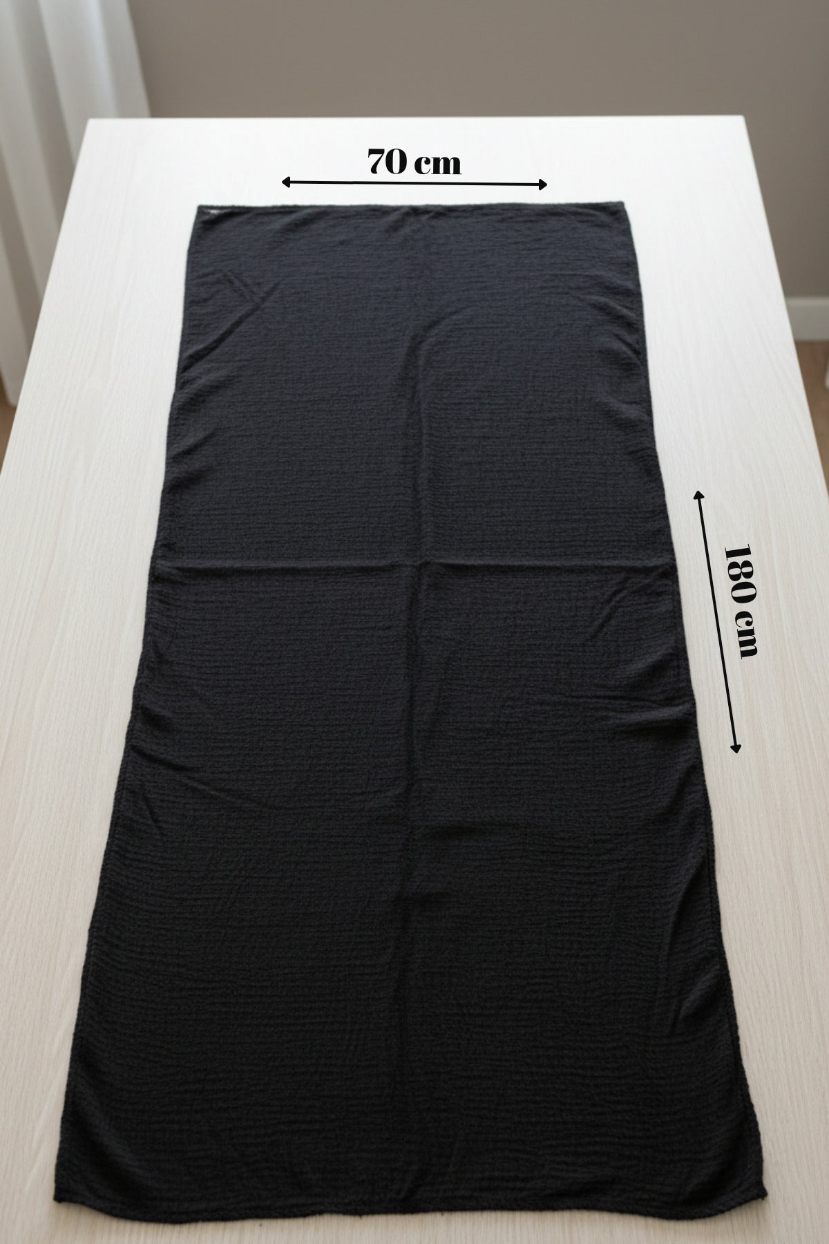 Kadın Dokulu Bürümcük 3'lü Tesettür Şal 180x75 - Siyah - 8