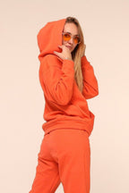 Kadın Salaş Bol Günlük Oversize Sweatshirt - Turuncu - 2