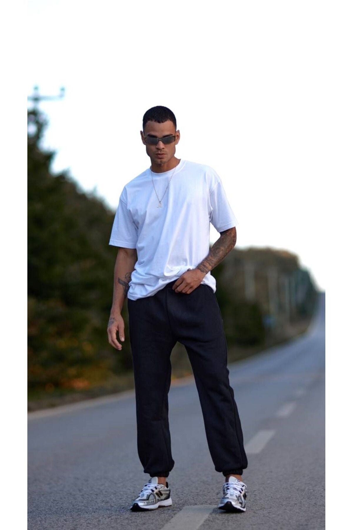 Unisex Siyah Ob Comfort Eşofman Altı - SİYAH U1 BLACK - 1