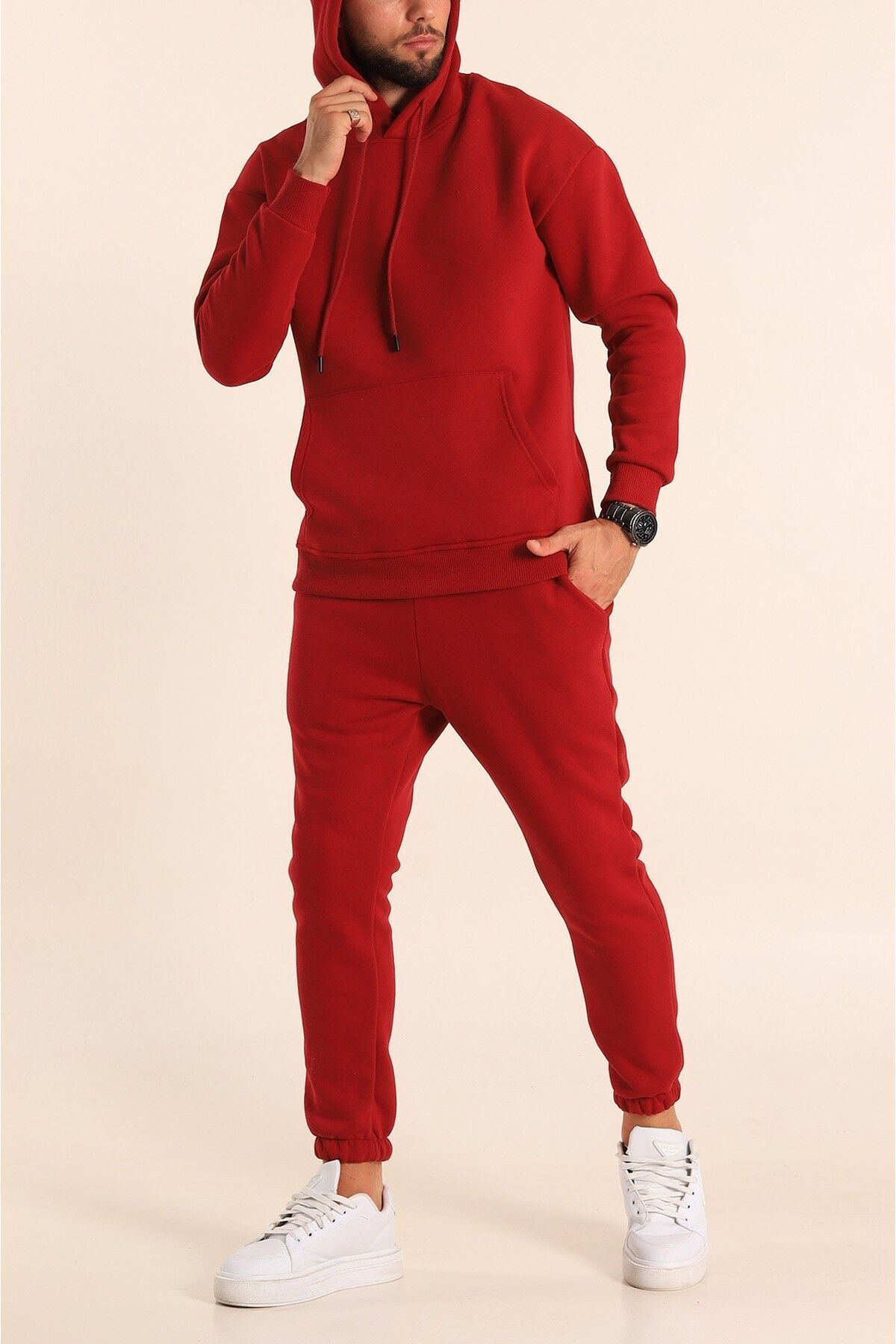 Erkek Eşofman Takımı Bordo Jogger - Bordo - 2
