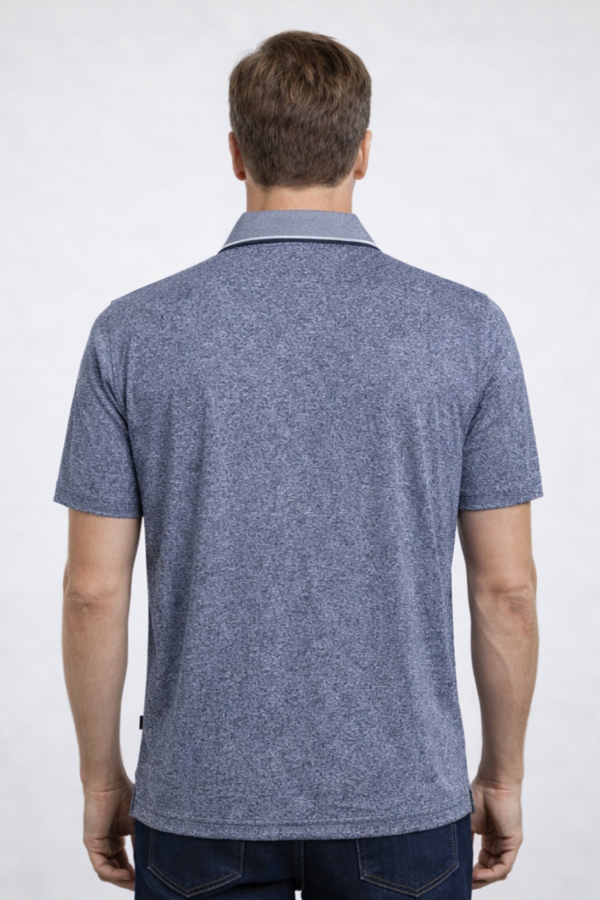 Erkek Polo Yaka Baba Grubu Kısa Kollu Tişört Regular Fit Yazlık - Lacivert - 3