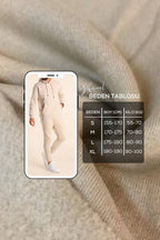 Erkek Eşofman Takımı Krem Jogger - Bej - 5