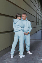 Unisex 3 İ̇pli̇k Şardonlu Çi̇ftleri̇n Kullanimina Uygun Jogger Eşofman Takimi (tekli̇) - Bebe Mavisi - 3