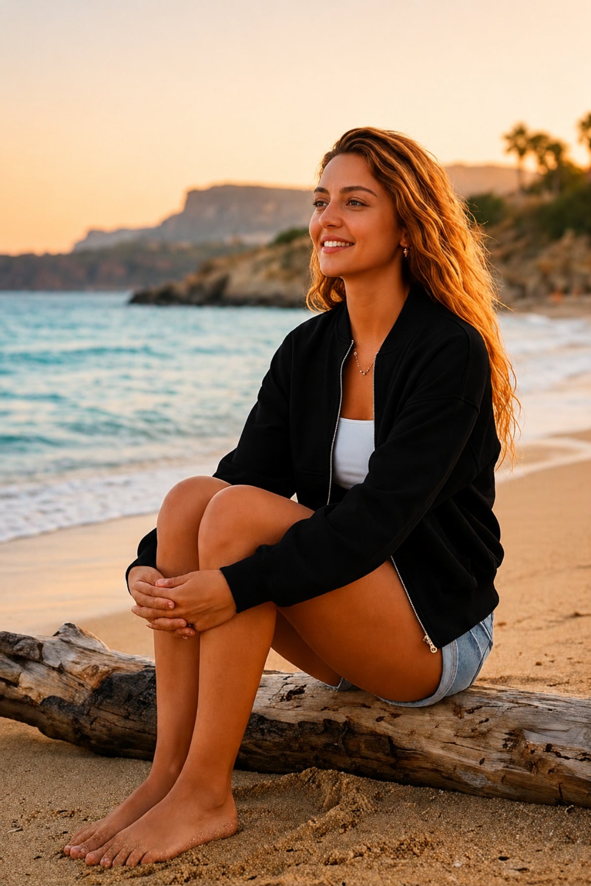 Kadın Fermuarlı Oversize Basic Mevsimlik Günlük Ceket - Siyah - 3