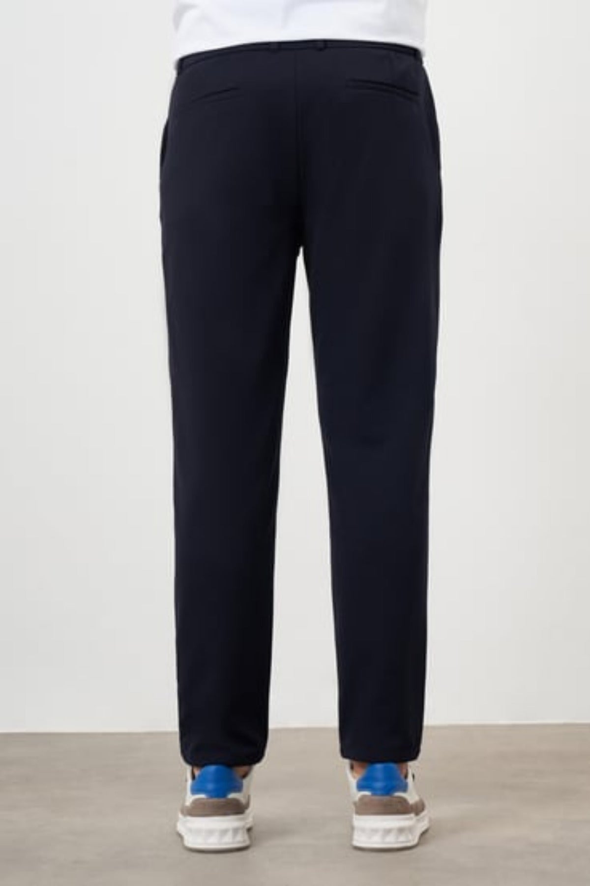 Erkek Genç Boy Likralı Esnek Kumaş Okul Pantolonu - Lacivert - 3