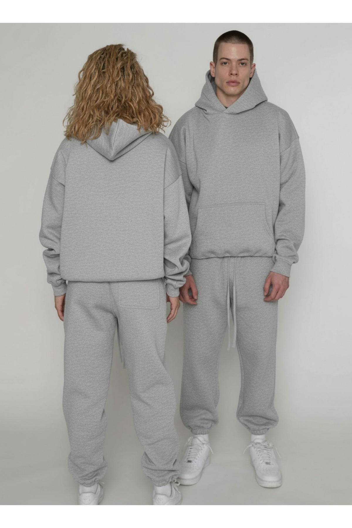 Unisex 3 İ̇pli̇k Şardonlu Çi̇ftleri̇n Kullanimina Uygun Eşofman Takimi (tekli̇) - Gri Melanj - 2