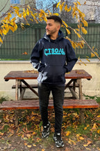 Erkek Kapşonlu Nakişli Oversi̇ze Kolej Sweatshi̇rt - ÇTSO - 2