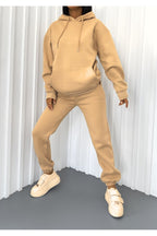 Kadin Oversi̇ze Jogger Eşfoman Takimi - Vizon - 2