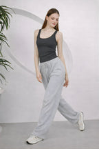 Kadin Fi̇ti̇lli̇ Kalin Askili Esnek Body Atlet - Füme - 4