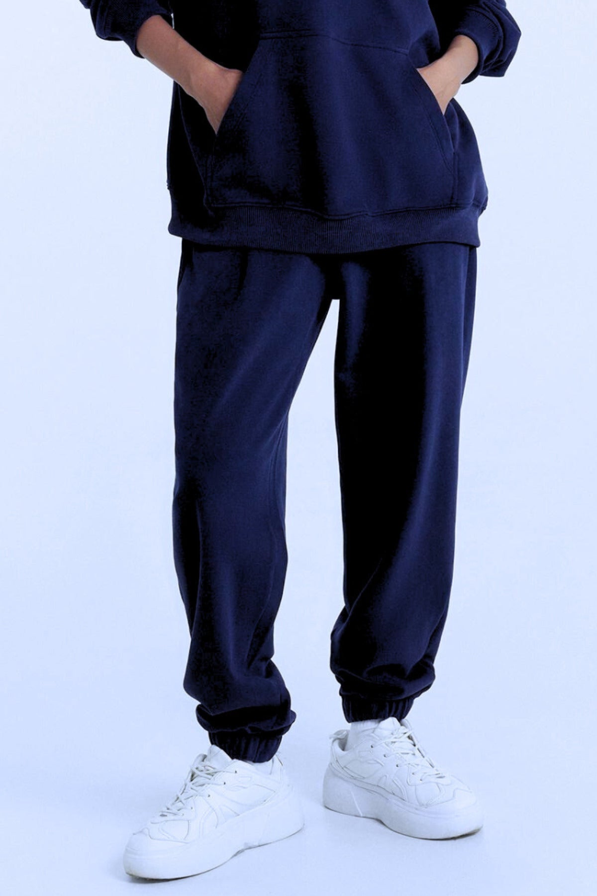 Kadın Basic Model Baskısız Günlük Eşofman Altı - Lacivert - 2
