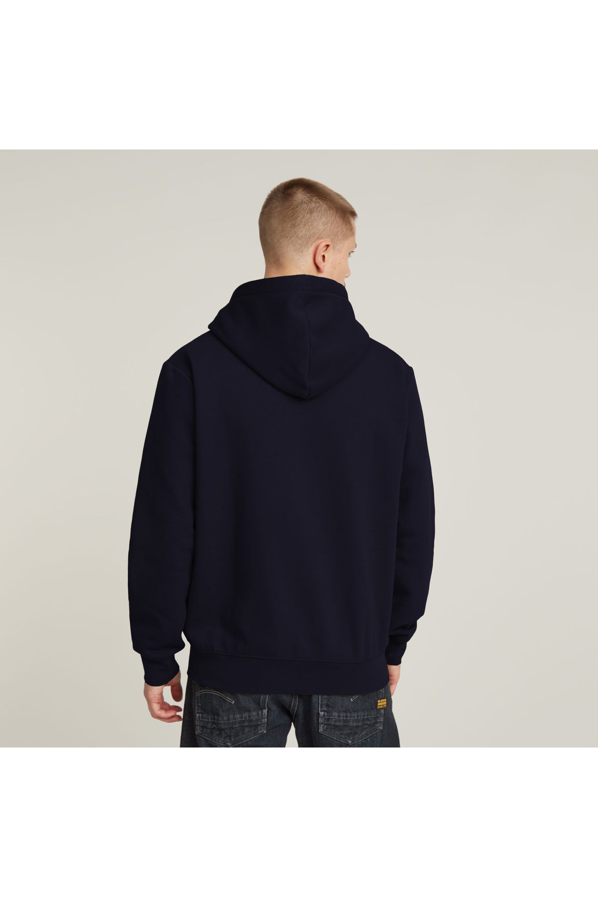 Erkek Laci̇vert 3i̇plik Polarlı Kapşonlu Oversize Sweatshirt Hırka - Lacivert - 2