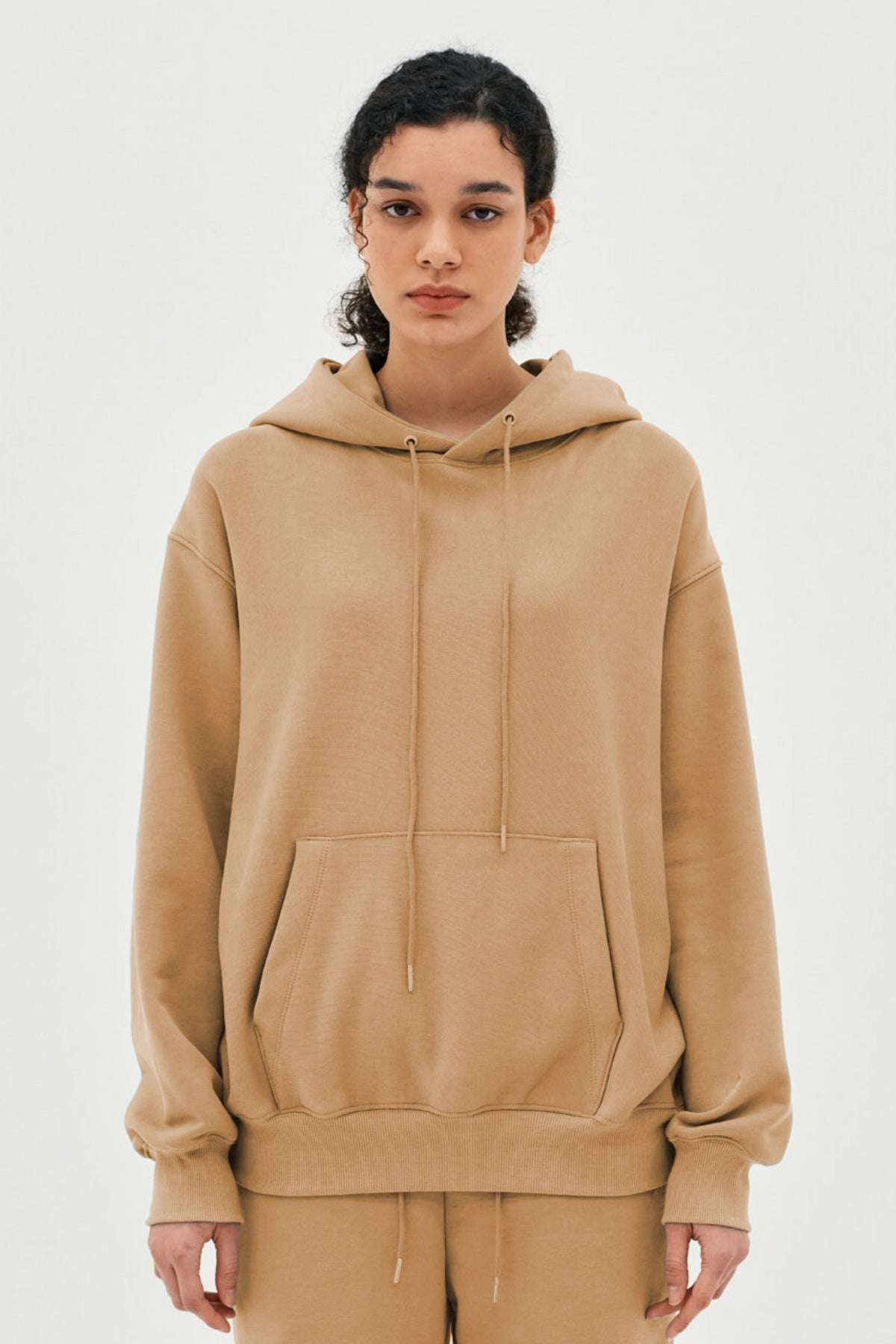 Unisex 3 İ̇pli̇k Şardonlu Oversi̇ze Çi̇ftleri̇n Kullanimina Uygun Eşofman Takimi (tekli̇) - Vizon - 2