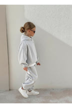 Çocuk Unisex 3 İ̇pli̇k Şardonlu Rahat Kesi̇m Kişlik Eşofman Takimi - Grimelaj - 2