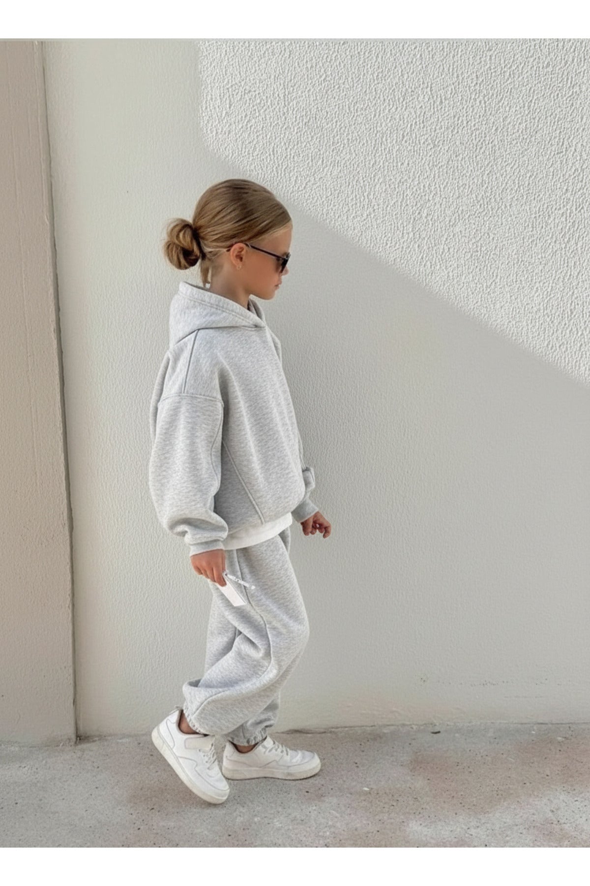 Çocuk Unisex 3 İ̇pli̇k Şardonlu Rahat Kesi̇m Kişlik Eşofman Takimi - Grimelaj - 2