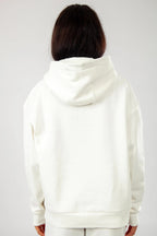 Oversize Hoodie Okul Sweatshirt - Beyaz - 2