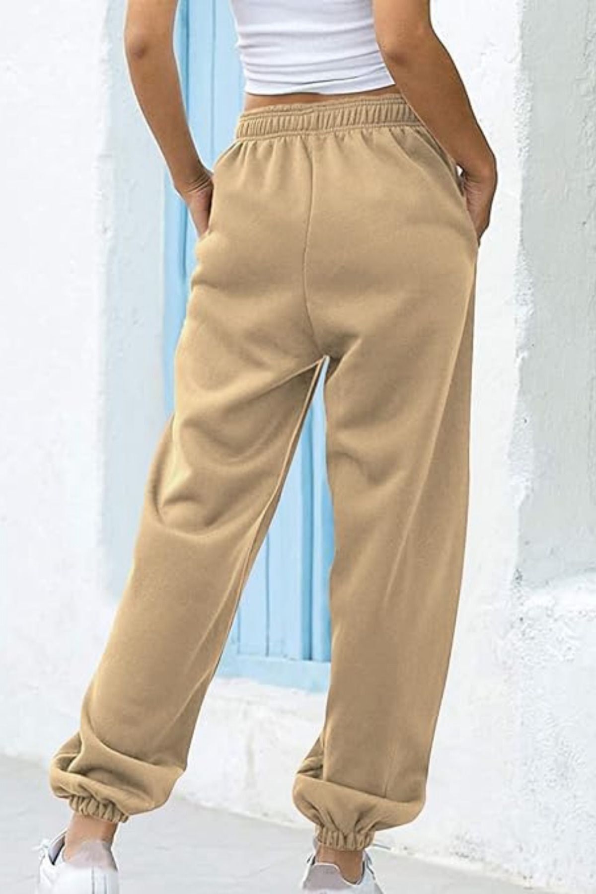 Kadın Bej Jogger Eşofman Altı Beige - Bej - 2