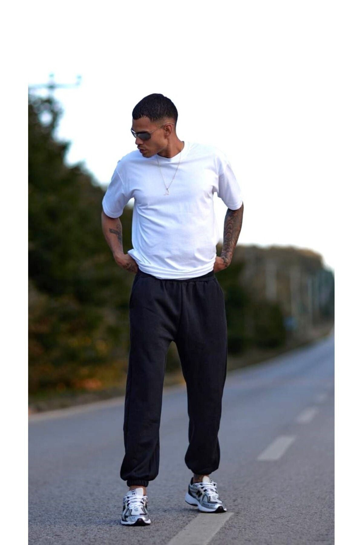 Unisex Siyah Ob Comfort Eşofman Altı - Siyah - 5