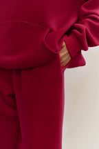 Kadin 3 İ̇pli̇k Bordo Eşofman Takimi - BURGUNDY - 5