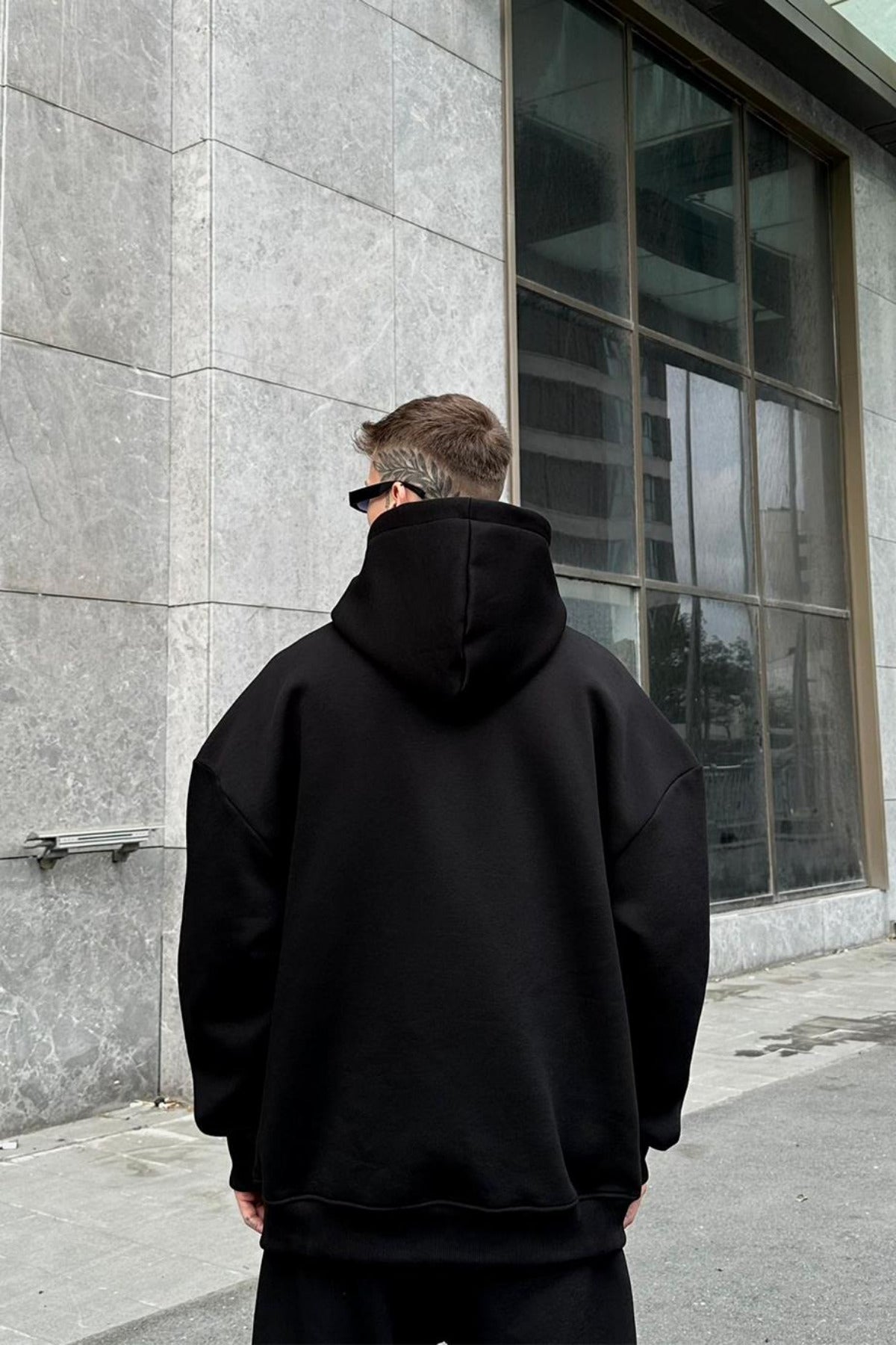 Unisex Siyah Şardonlu Eşofman Takımı - Siyah - 5