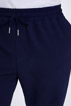Erkek Regular Fit Beli Lastikli Bağcıklı Rahat Kesim Yan Cepli Jogger Pantolon - Lacivert - 5