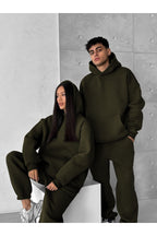 Unisex Oversi̇ze Çi̇ftleri̇n Kullanimina Uygun Eşofman Takimi ( Ürün 1 Takim) - Haki - 2