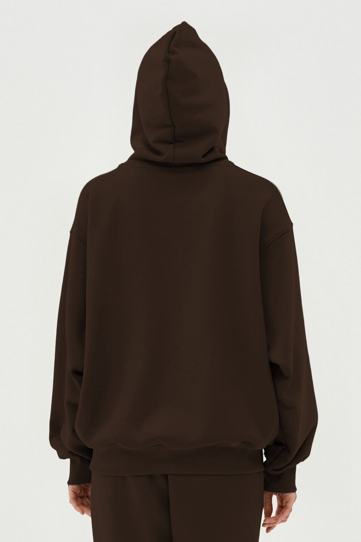 Unisex 3 İ̇pli̇k Şardonlu Oversi̇ze Çi̇ftleri̇n Kullanimina Uygun Eşofman Takimi (tekli̇) - Kahverengi - 3
