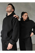 Unisex Çi̇ftleri̇n Kullanimina Uygun 3 İ̇pli̇k Eşofman Takimi (tekli̇) - Siyah - 1