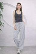 Kadin Fi̇ti̇lli̇ Kalin Askili Esnek Body Atlet - Antrasit Melanj - 1