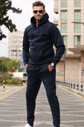 Erkek Oversi̇ze Kalin Kişlik Eşfoman Takimi - NAVYBLUE - 1
