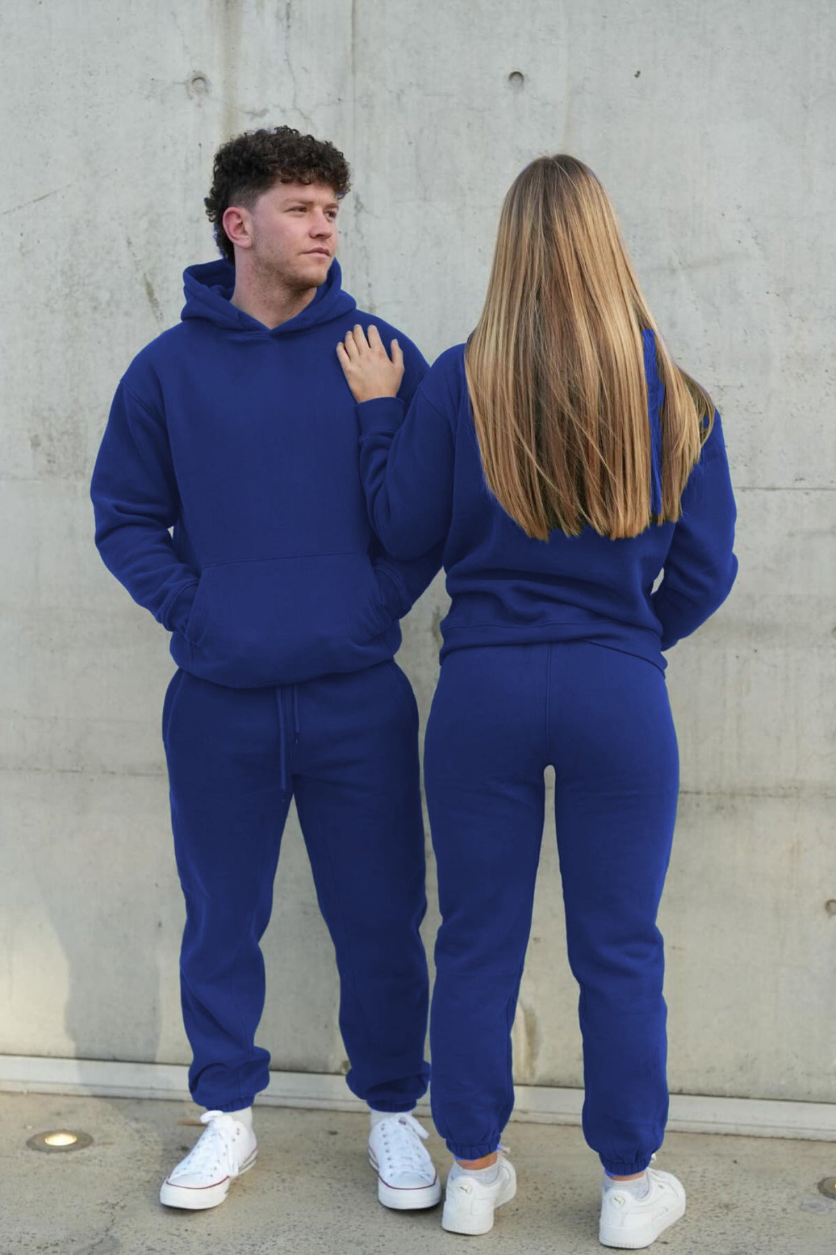 Unisex Çi̇ftlere Özel 3 İ̇pli̇k Şardonlu Eşofman Takimi - Saks Mavi - 3