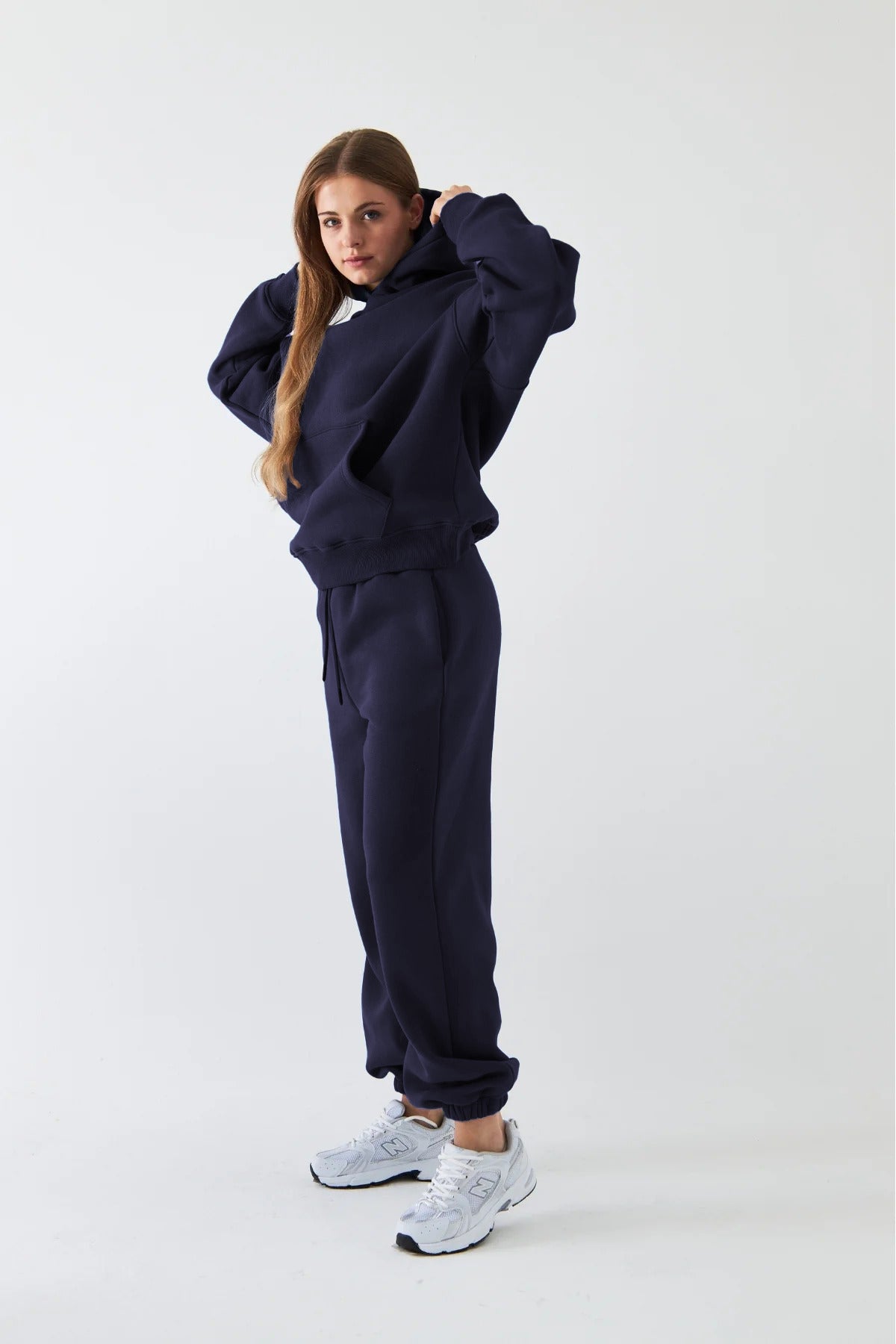 Kadın Oversize Basic Eşofman Takımı - Lacivert - 1