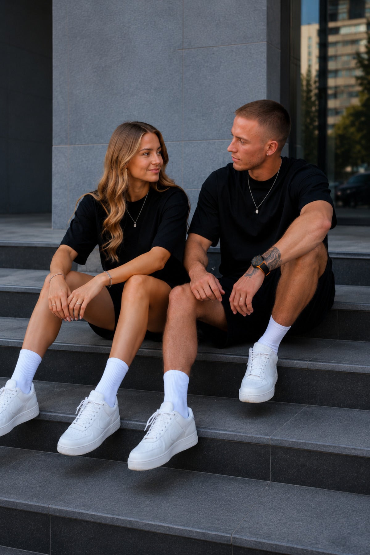 Unisex Kadın Erkek Oversize 2 İ̇plik Pamuklu Modal Penye Premium Rahat Kalıp Yazlık Yeni Sezon Şortlu Takım (tekli̇) - Siyah - 3
