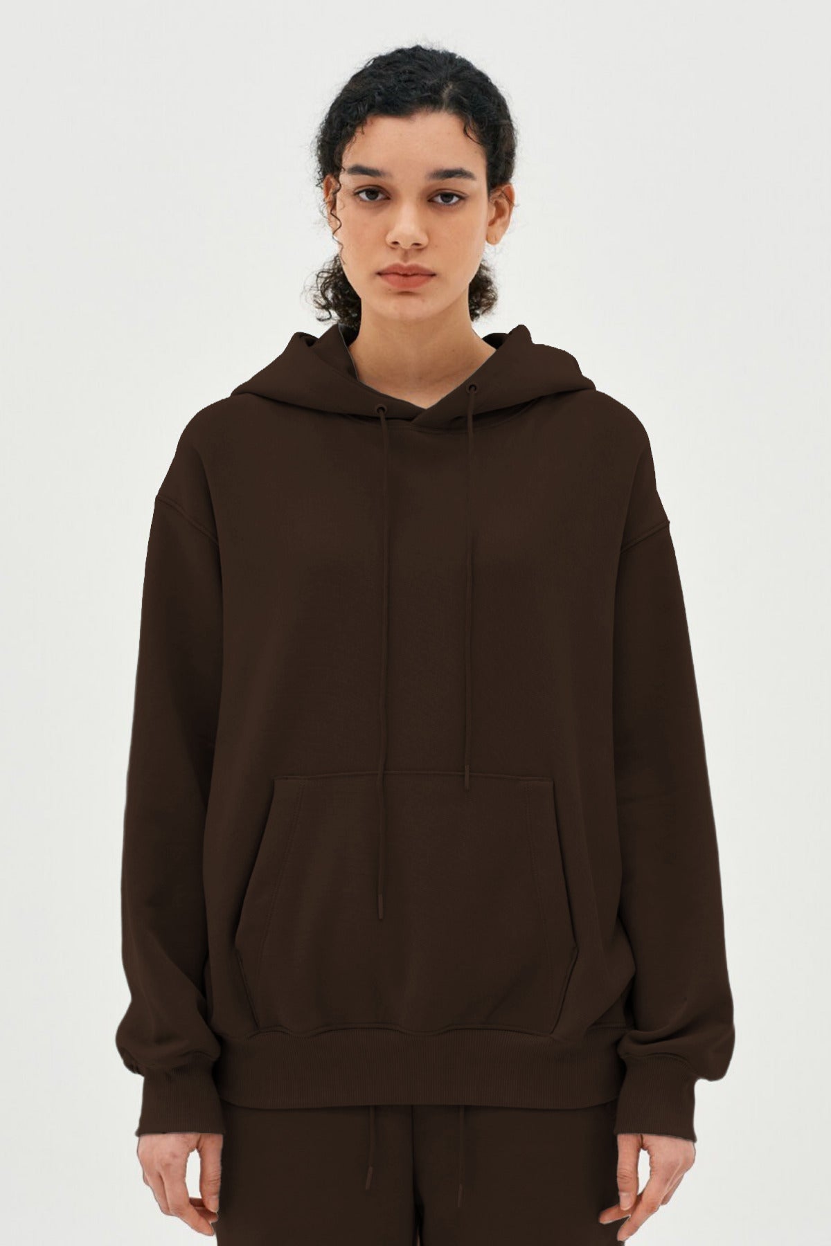 Unisex 3 İ̇pli̇k Şardonlu Oversi̇ze Çi̇ftleri̇n Kullanimina Uygun Eşofman Takimi (tekli̇) - Kahverengi - 2