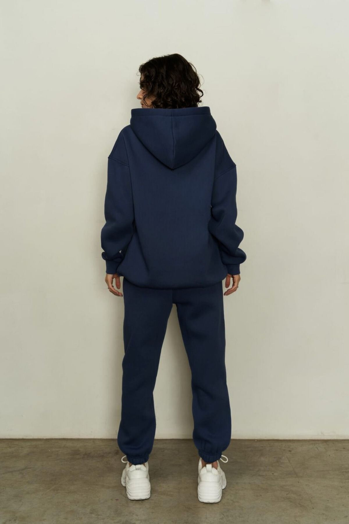 Kadin Oversi̇ze Kalin Kişlik Eşfoman Takimi - NAVYBLUE - 4