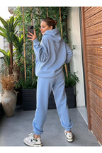 Kadin Kalin Comfort Sweatshi̇rt Yüksek Bel Eşofman Takimi - Bebe Mavisi - 2