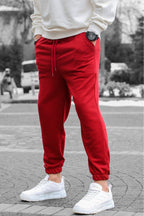 Bordo Basic Erkek Eşofman Altı - Bordo - 2