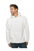 Unisex Beyaz Baskısız Kanguru Cepli Kapüşonlu 3 İ̇plik Şardonlu Sweatshirt Oversize Hoodie - Beyaz - 4