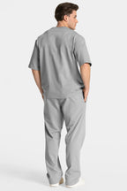 Erkek Kısa Kollu Basic Oversize Eşofman Takımı - Gri - 2