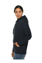 Unisex Lacivert Baskısız Kanguru Cepli Kapüşonlu 3 İ̇plik Şardonlu Sweatshirt Oversize Hoodie - Lacivert - 2